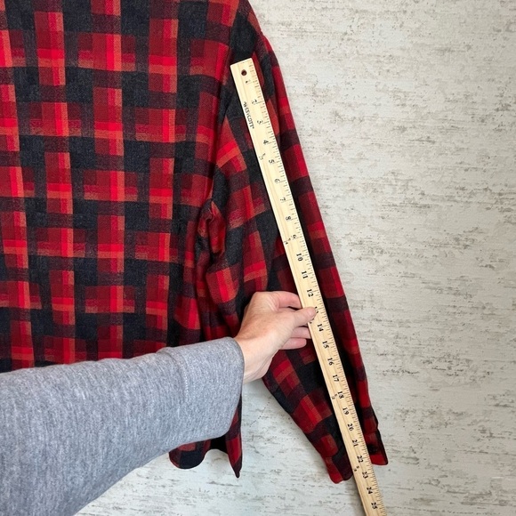 Coldwater Creek Button Up 100% Wool Shacket S XL P Shirt Jacket Buffalo Plaid - Picture 11 of 13